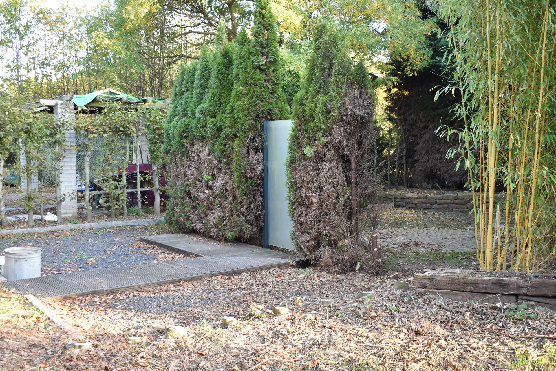 A room divider in the middle of the garden?