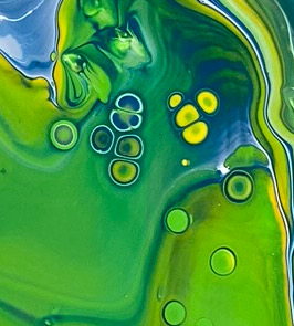 Zellen bei einem Fluid-Painting Bild